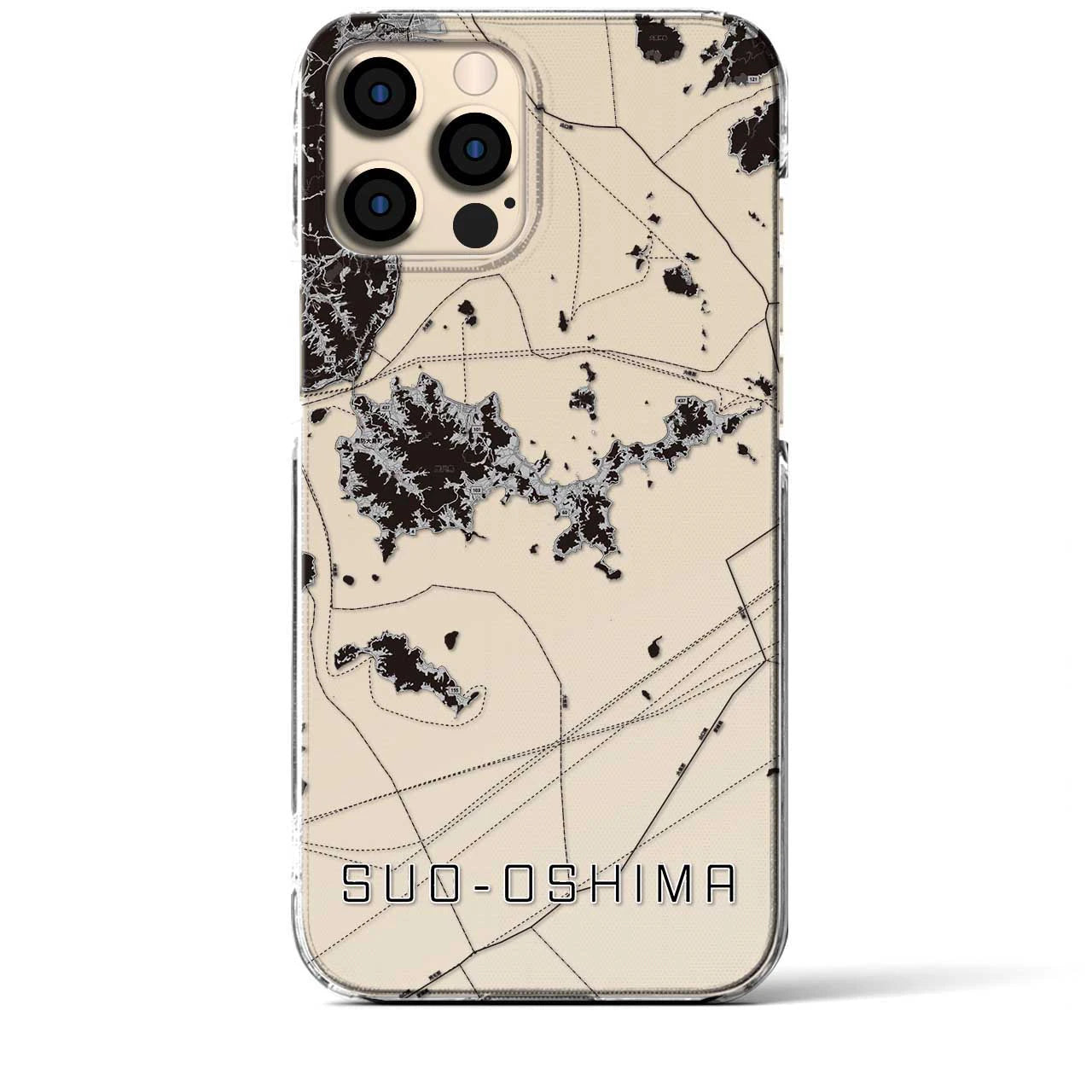 【周防大島（山口県）】地図柄iPhoneケース（クリアタイプ）