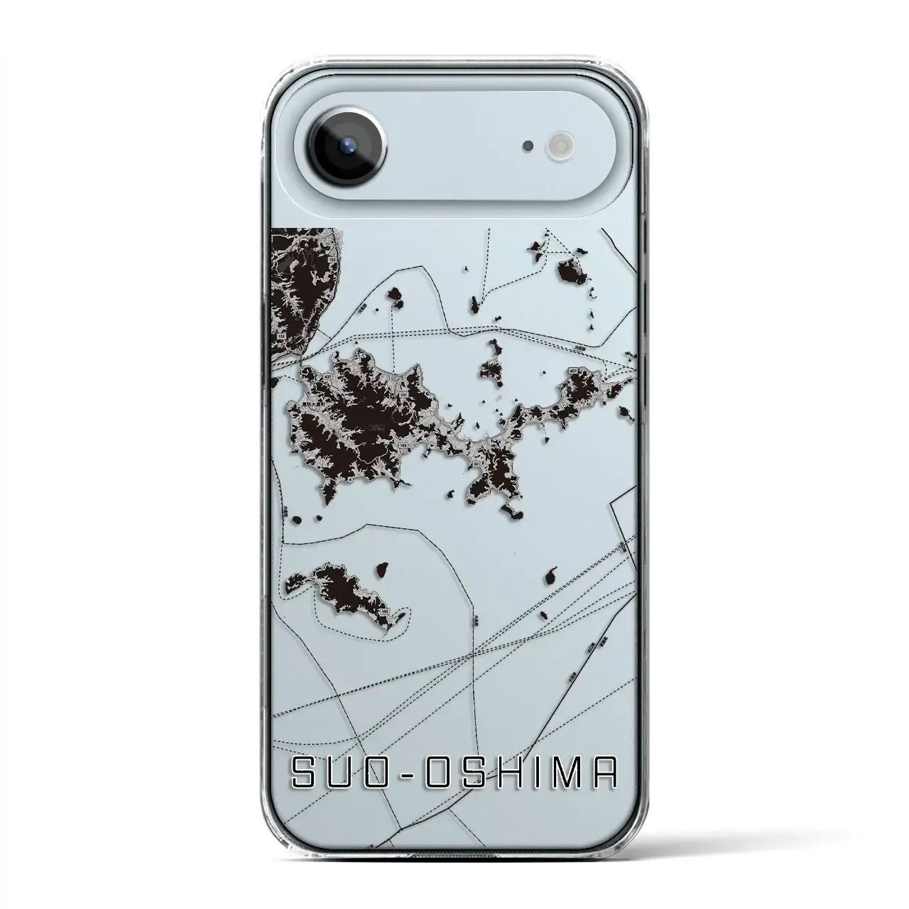 【周防大島（山口県）】地図柄iPhoneケース（クリアタイプ）