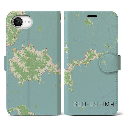 【周防大島（山口県）】地図柄iPhoneケース（手帳タイプ）