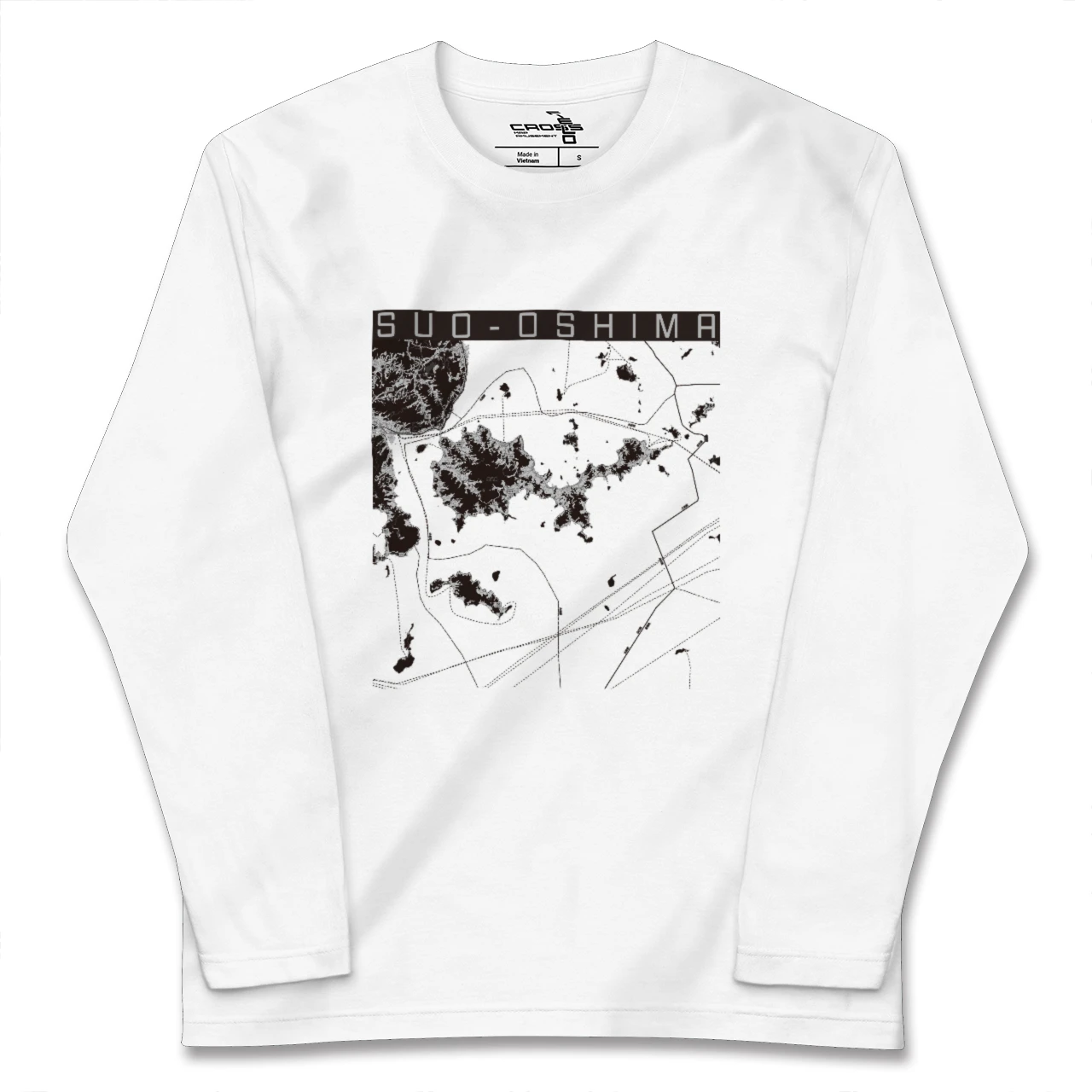 【周防大島（山口県）】地図柄ロングスリーブTシャツ