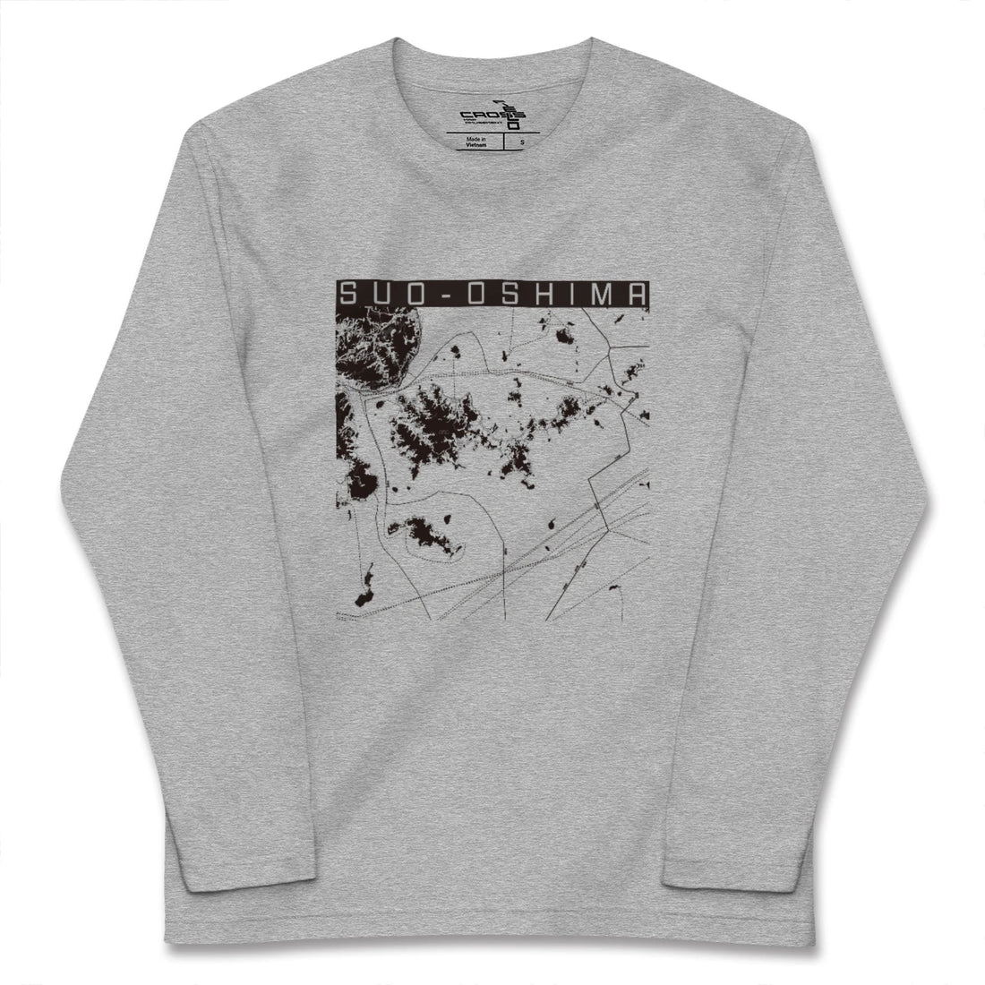 【周防大島（山口県）】地図柄ロングスリーブTシャツ