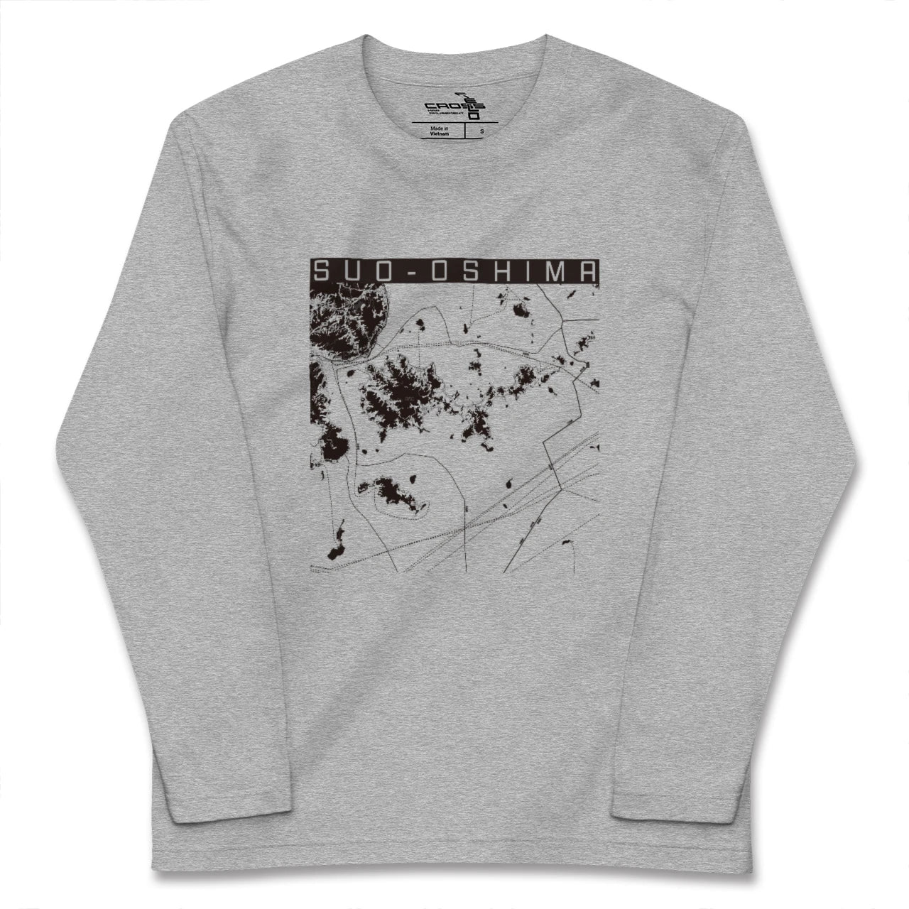 【周防大島（山口県）】地図柄ロングスリーブTシャツ