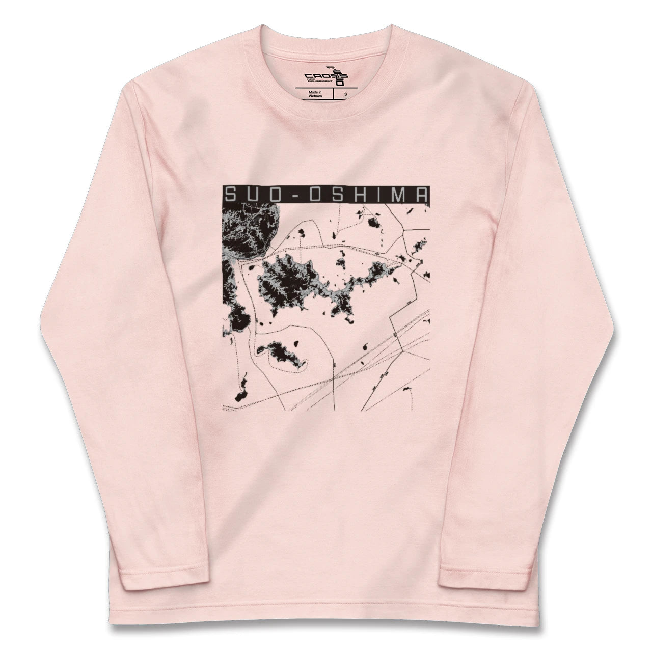 【周防大島（山口県）】地図柄ロングスリーブTシャツ