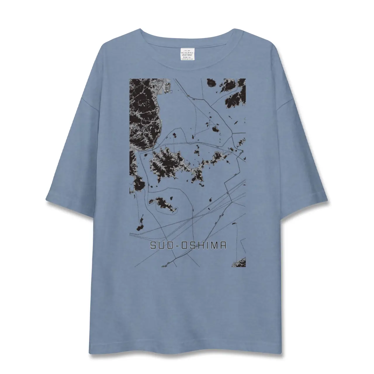【周防大島（山口県）】地図柄ビッグシルエットTシャツ