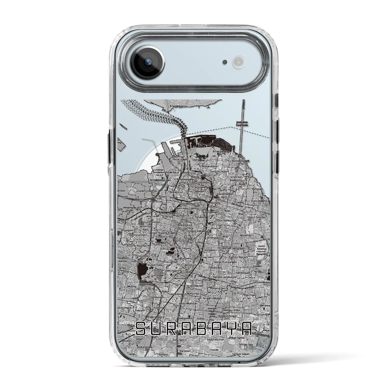 【スラバヤ（インドネシア）】地図柄iPhoneケース（MagSafeタイプ）