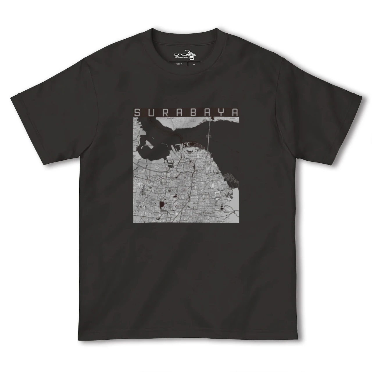 【スラバヤ（インドネシア）】地図柄ヘビーウェイトTシャツ