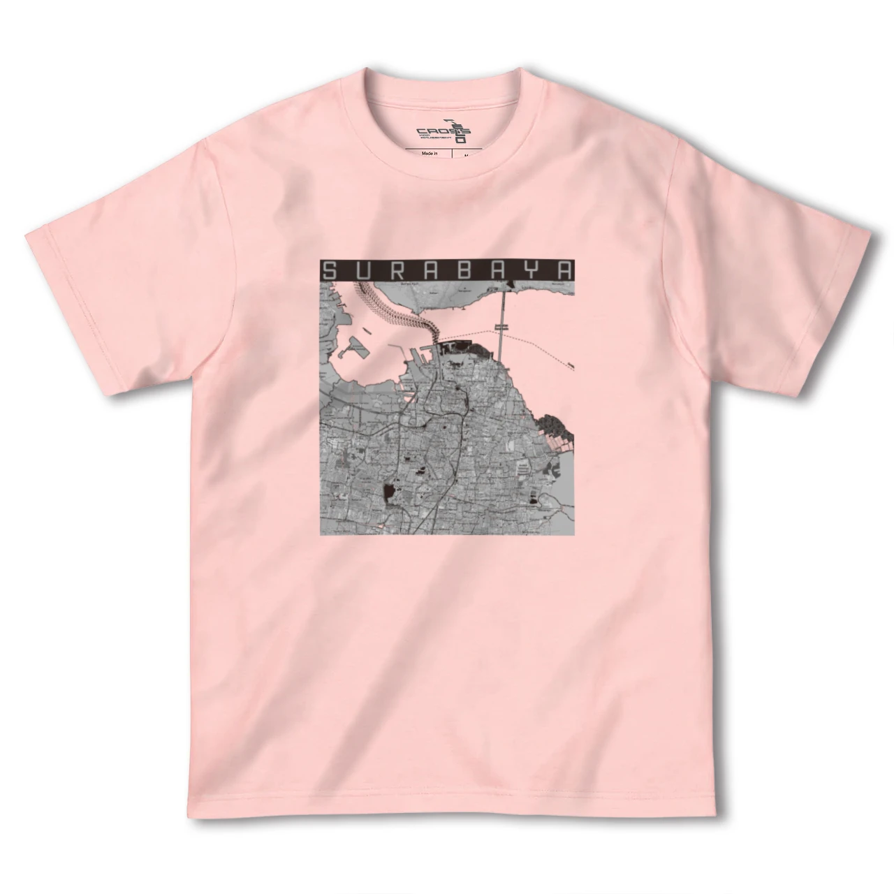 【スラバヤ（インドネシア）】地図柄ヘビーウェイトTシャツ