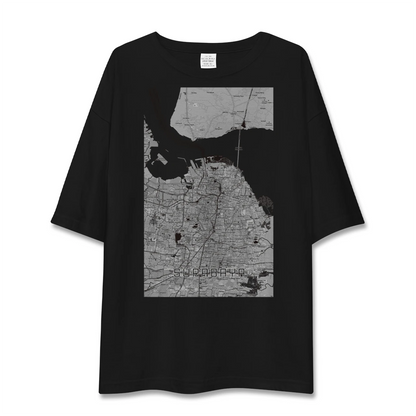 【スラバヤ（インドネシア）】地図柄ビッグシルエットTシャツ