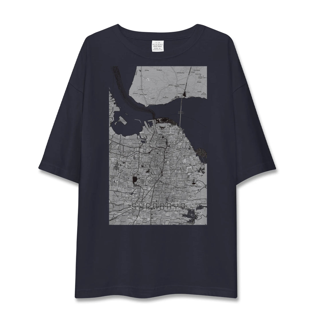 【スラバヤ（インドネシア）】地図柄ビッグシルエットTシャツ
