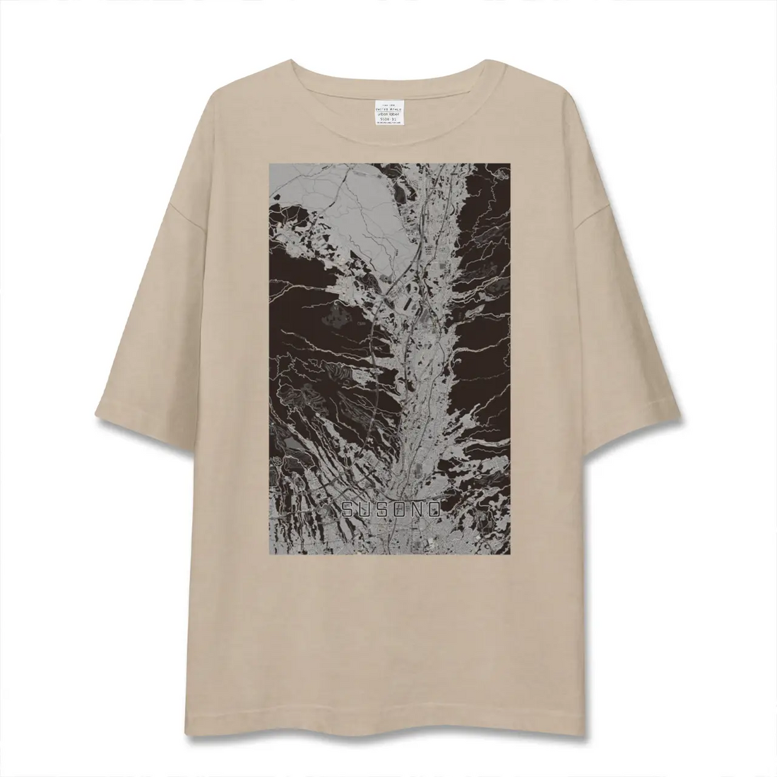 【裾野（静岡県）】地図柄ビッグシルエットTシャツ