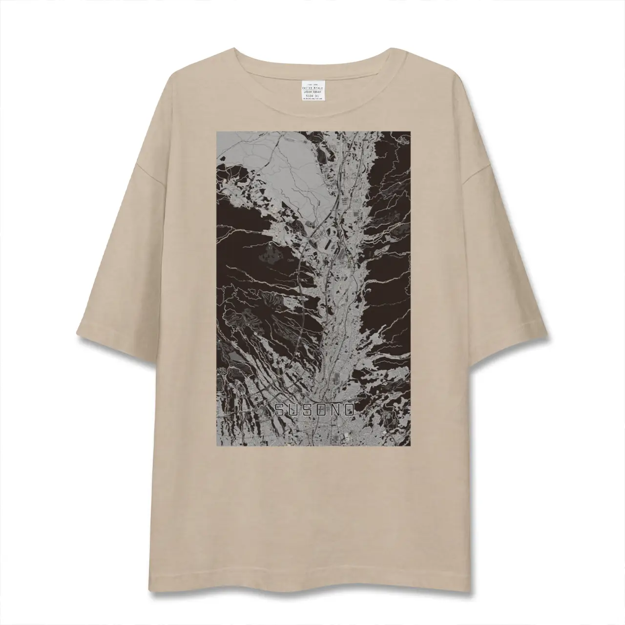 【裾野（静岡県）】地図柄ビッグシルエットTシャツ
