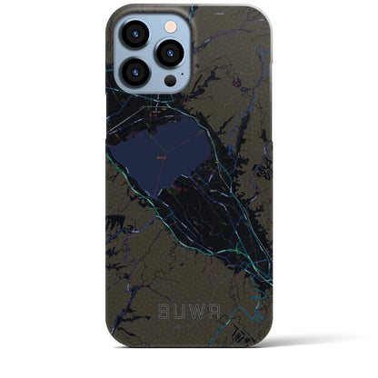 【諏訪（長野県）】地図柄iPhoneケース（バックカバータイプ）