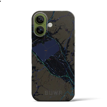 【諏訪（長野県）】地図柄iPhoneケース（バックカバータイプ）