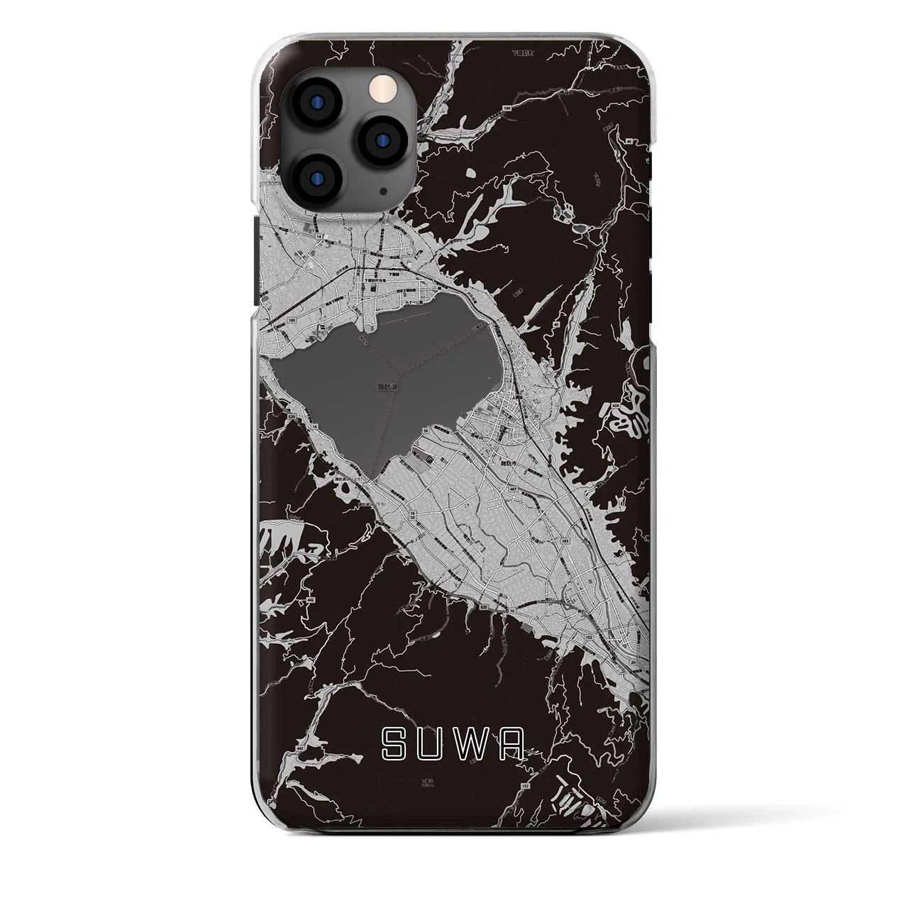 【諏訪（長野県）】地図柄iPhoneケース（クリアタイプ）