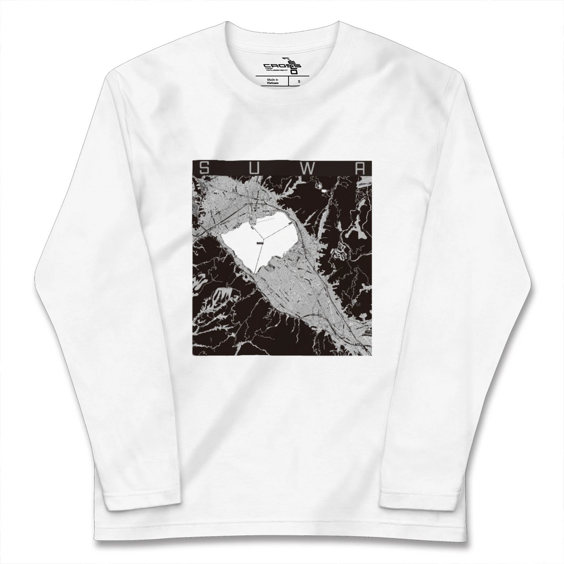 【諏訪(長野県)】地図柄ロングスリーブTシャツ