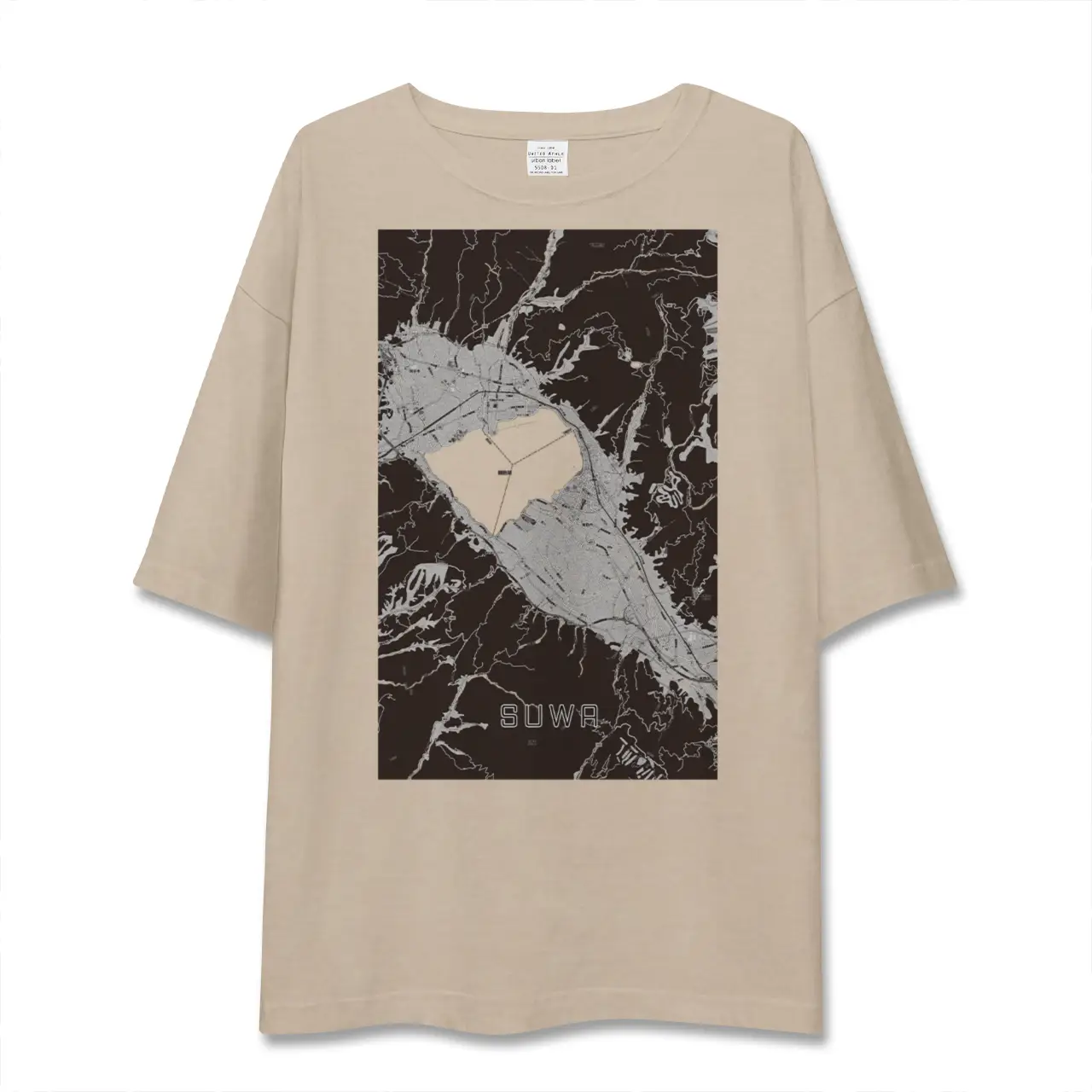 【諏訪（長野県）】地図柄ビッグシルエットTシャツ
