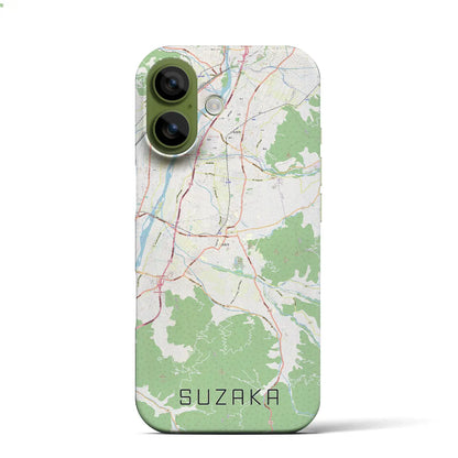 【須坂（長野県）】地図柄iPhoneケース（バックカバータイプ）