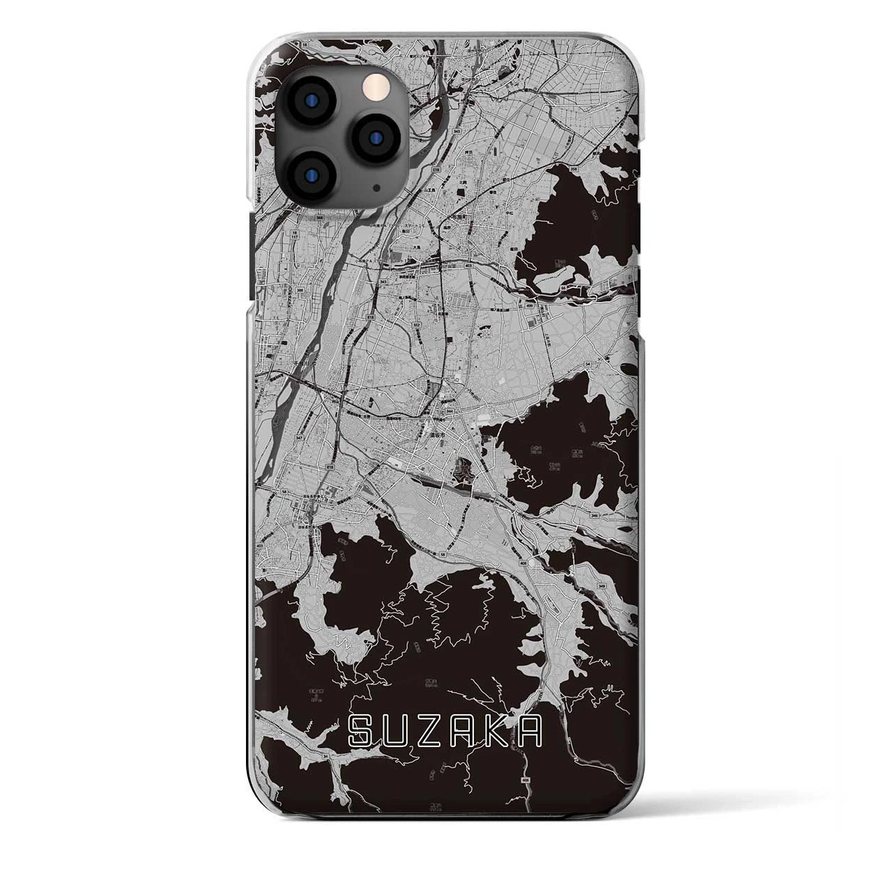【須坂（長野県）】地図柄iPhoneケース（クリアタイプ）