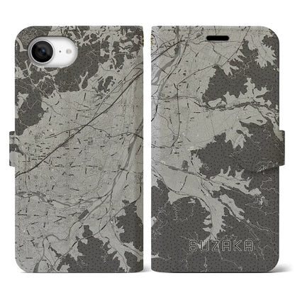 【須坂（長野県）】地図柄iPhoneケース（手帳タイプ）