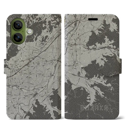 【須坂（長野県）】地図柄iPhoneケース（手帳タイプ）