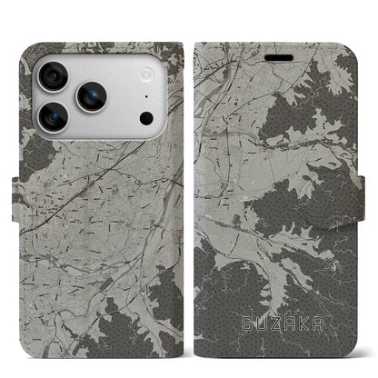 【須坂（長野県）】地図柄iPhoneケース（手帳タイプ）