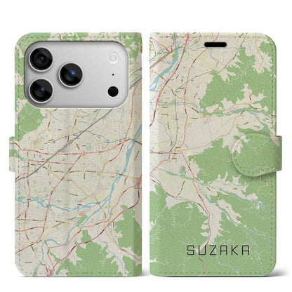 【須坂（長野県）】地図柄iPhoneケース（手帳タイプ）