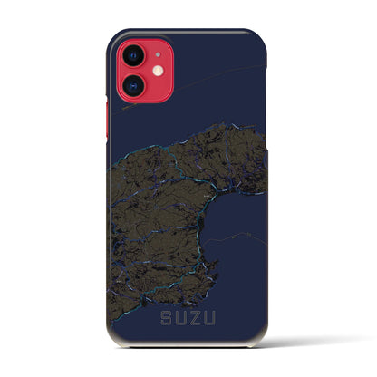 【珠洲（石川県）】地図柄iPhoneケース（バックカバータイプ）