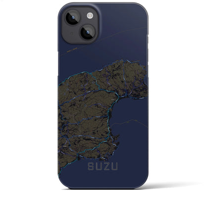 【珠洲（石川県）】地図柄iPhoneケース（バックカバータイプ）