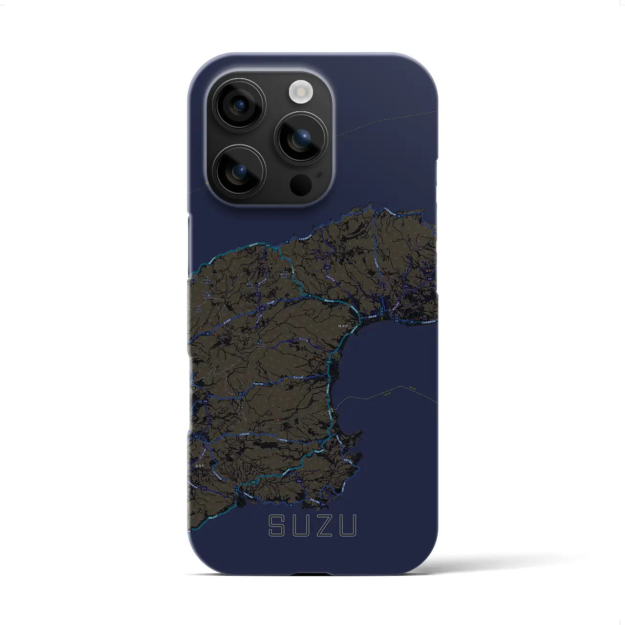 【珠洲（石川県）】地図柄iPhoneケース（バックカバータイプ）