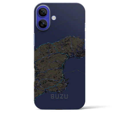 【珠洲（石川県）】地図柄iPhoneケース（バックカバータイプ）