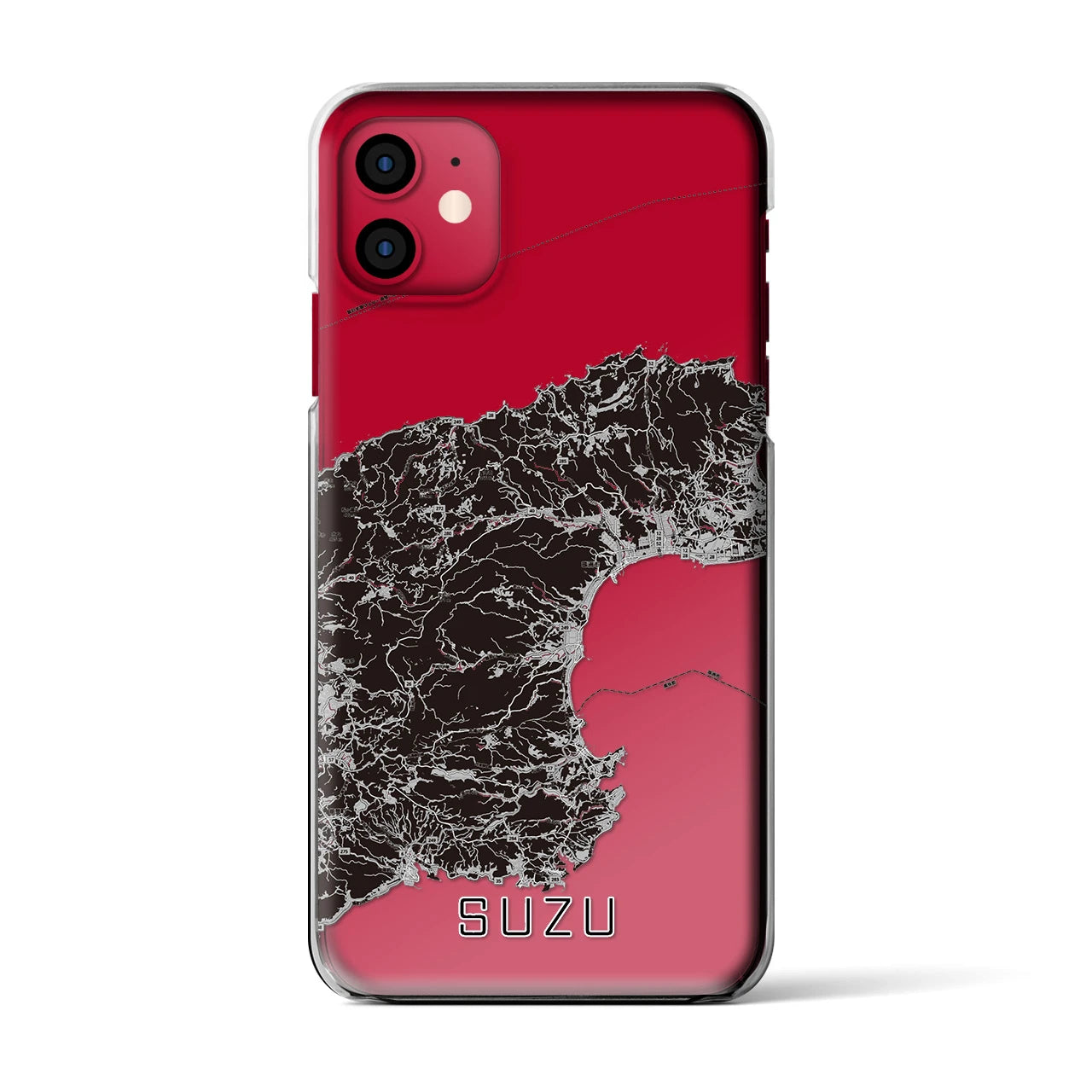 【珠洲（石川県）】地図柄iPhoneケース（クリアタイプ）