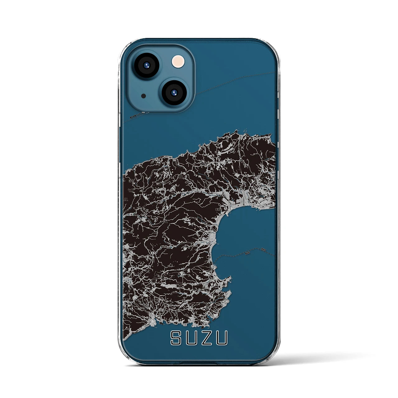 【珠洲（石川県）】地図柄iPhoneケース（クリアタイプ）