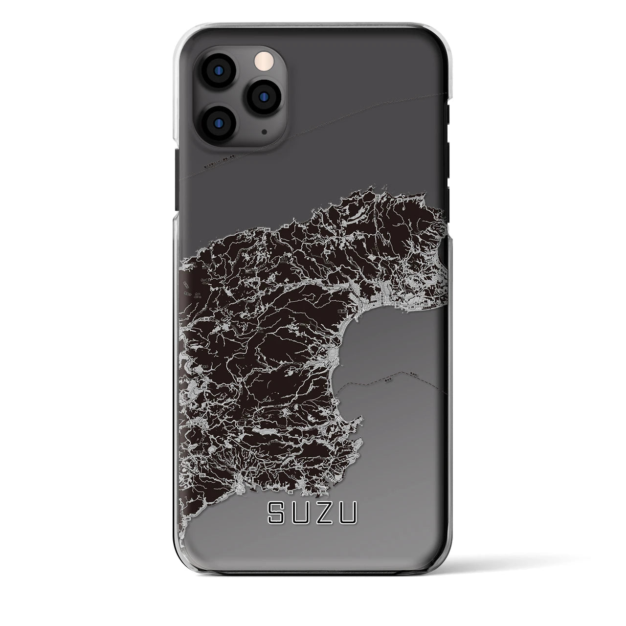 【珠洲（石川県）】地図柄iPhoneケース（クリアタイプ）