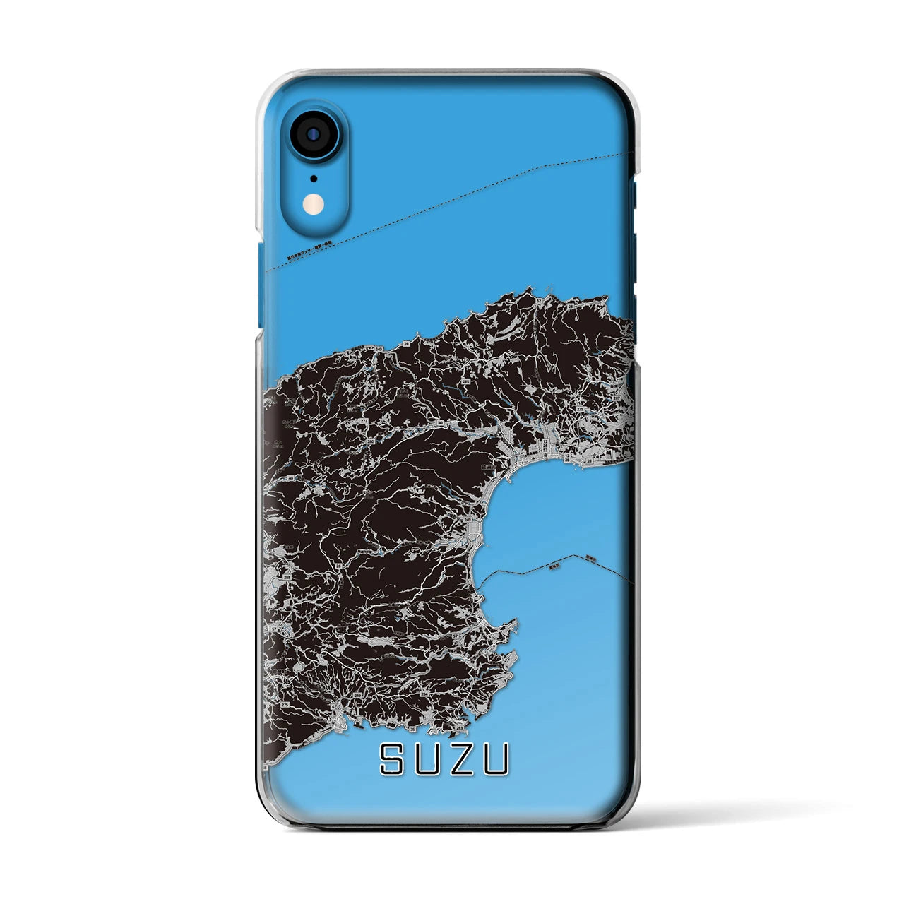 【珠洲（石川県）】地図柄iPhoneケース（クリアタイプ）
