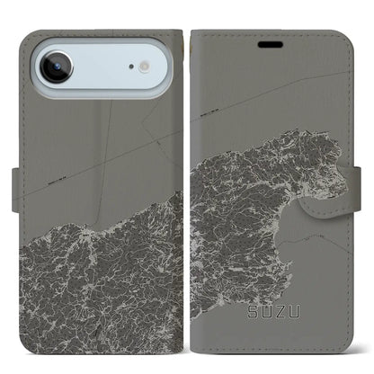 【珠洲（石川県）】地図柄iPhoneケース（手帳タイプ）