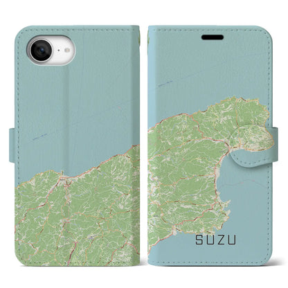 【珠洲（石川県）】地図柄iPhoneケース（手帳タイプ）