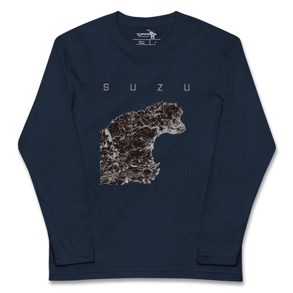 【珠洲（石川県）】地図柄ロングスリーブTシャツ