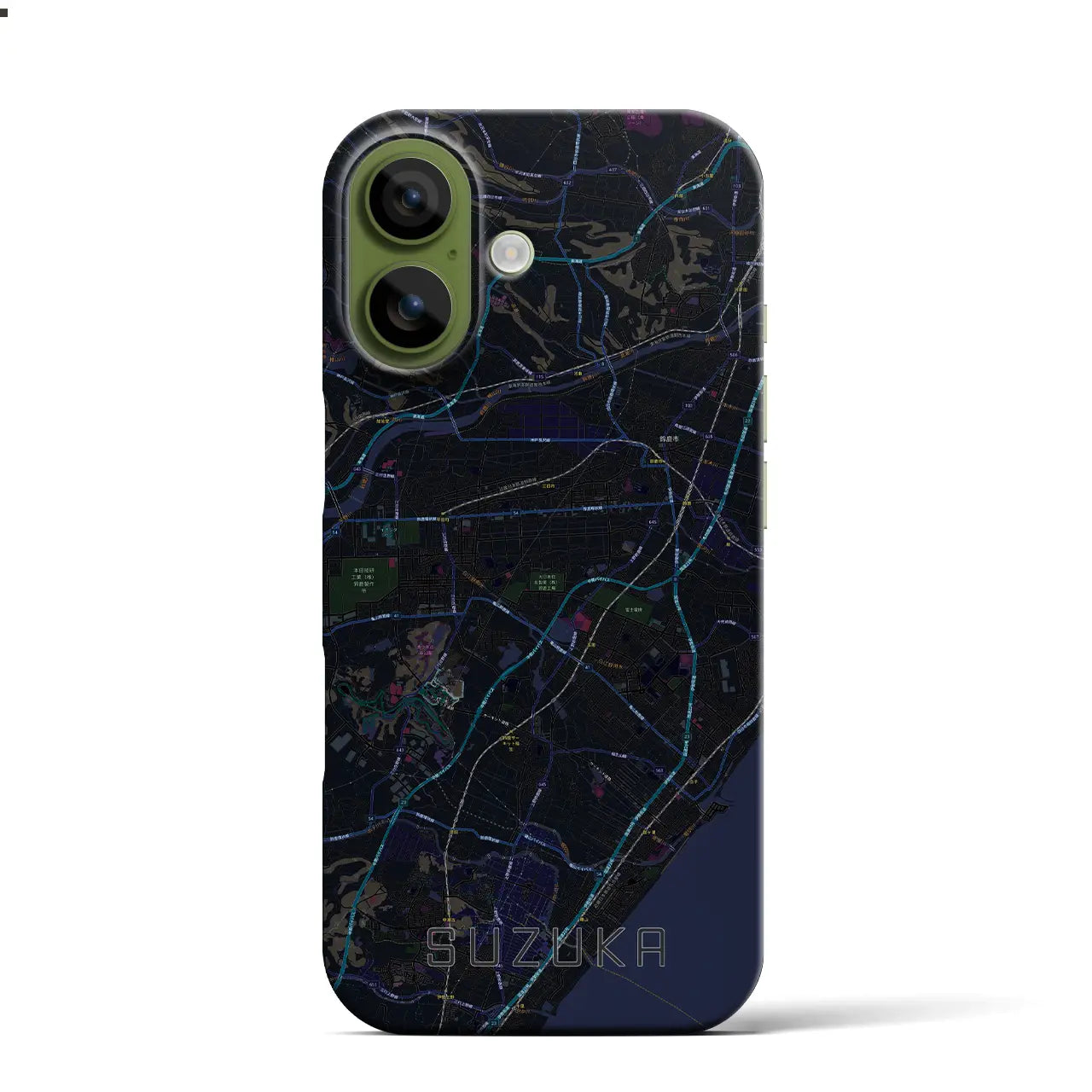 【鈴鹿（三重県）】地図柄iPhoneケース（バックカバータイプ）