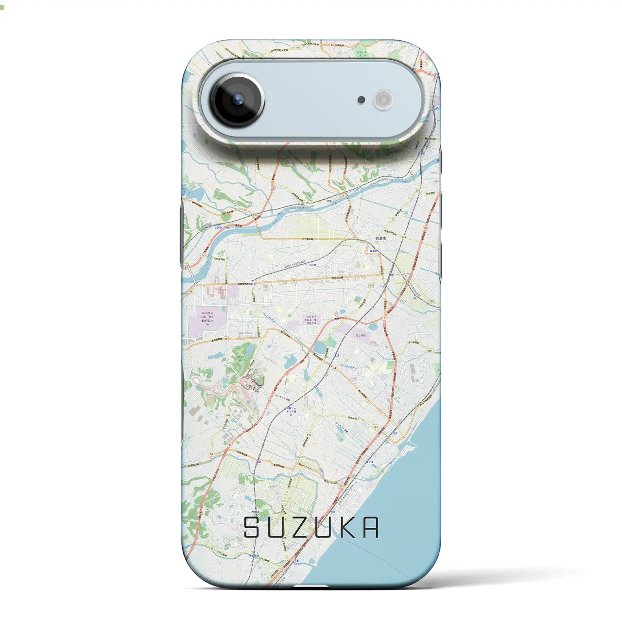 【鈴鹿（三重県）】地図柄iPhoneケース（バックカバータイプ）