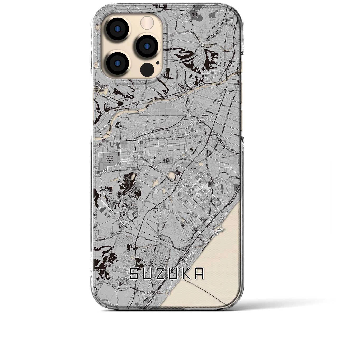 【鈴鹿（三重県）】地図柄iPhoneケース（クリアタイプ）