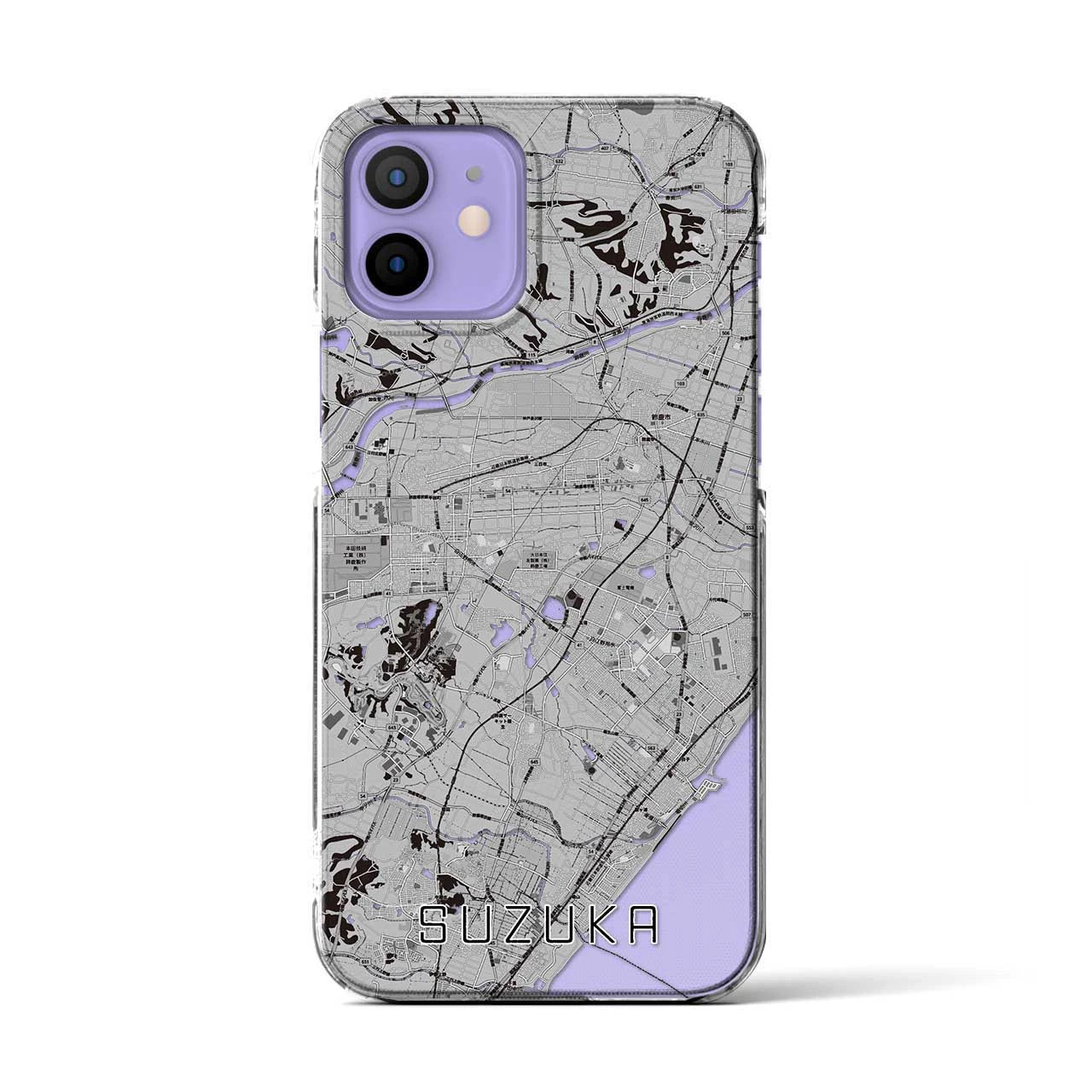 【鈴鹿（三重県）】地図柄iPhoneケース（クリアタイプ）