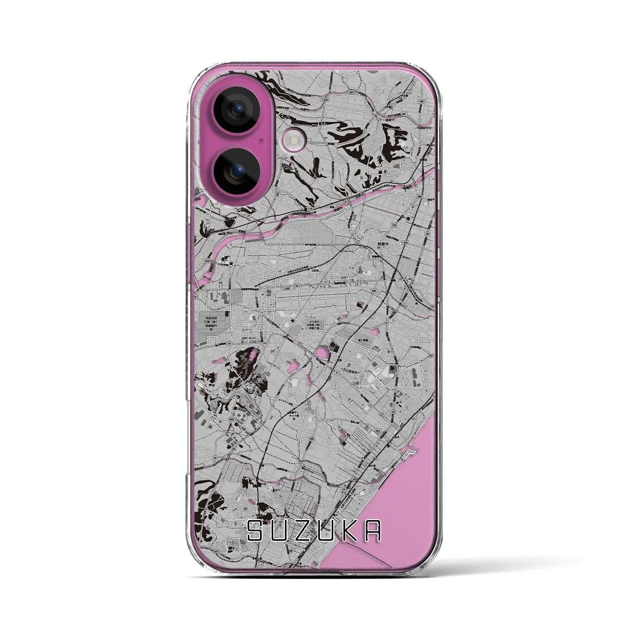 【鈴鹿（三重県）】地図柄iPhoneケース（クリアタイプ）