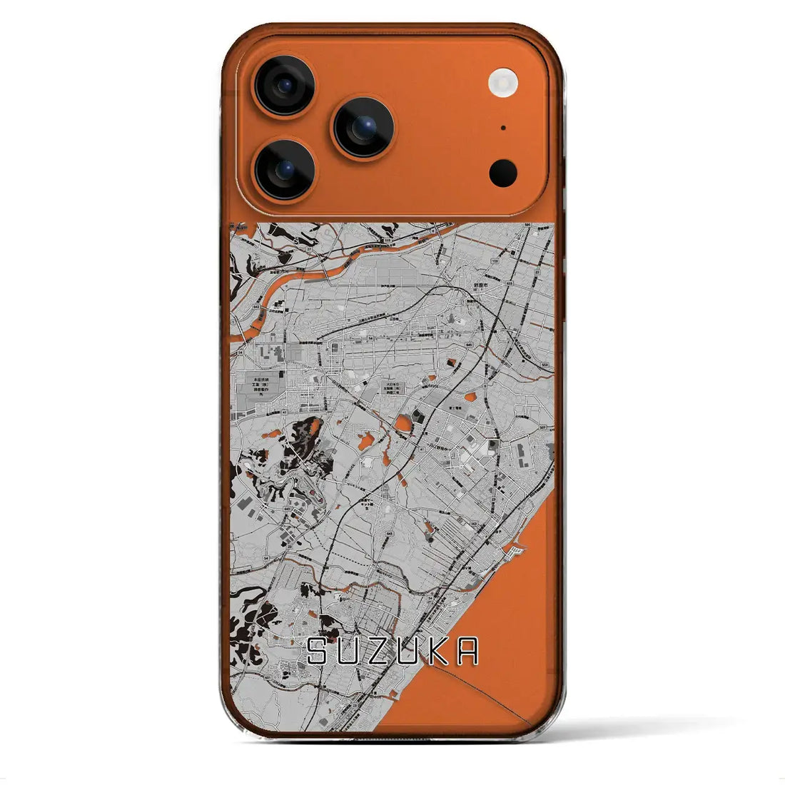【鈴鹿（三重県）】地図柄iPhoneケース（クリアタイプ）
