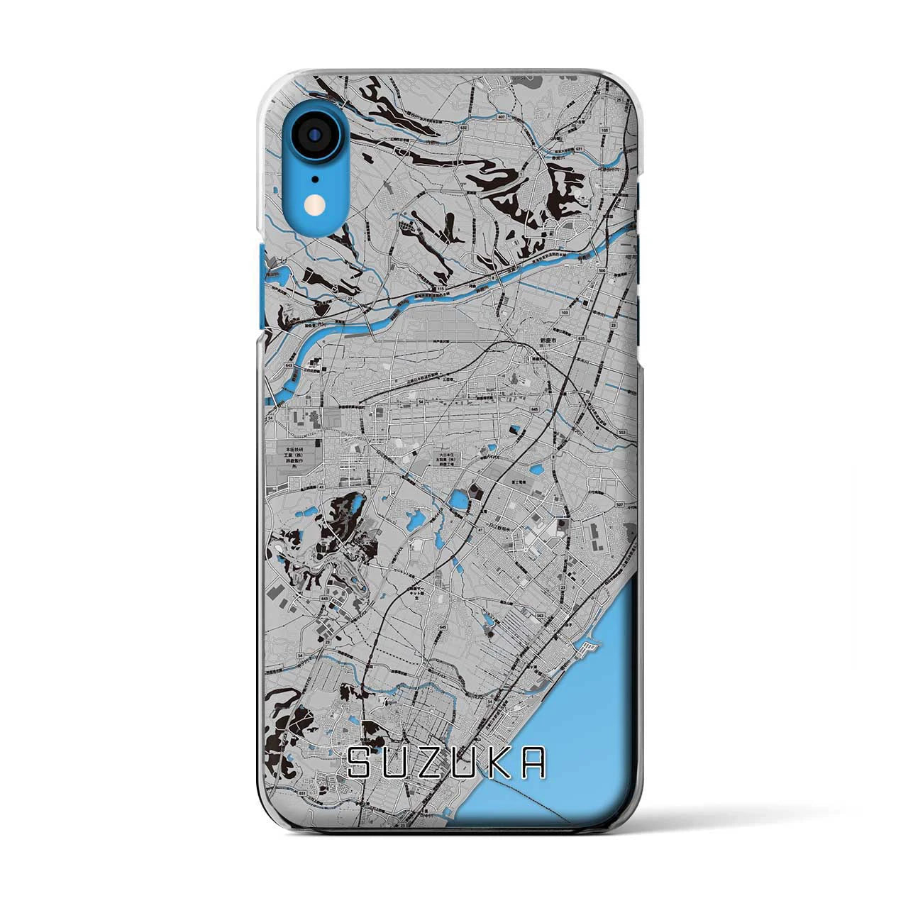 【鈴鹿（三重県）】地図柄iPhoneケース（クリアタイプ）