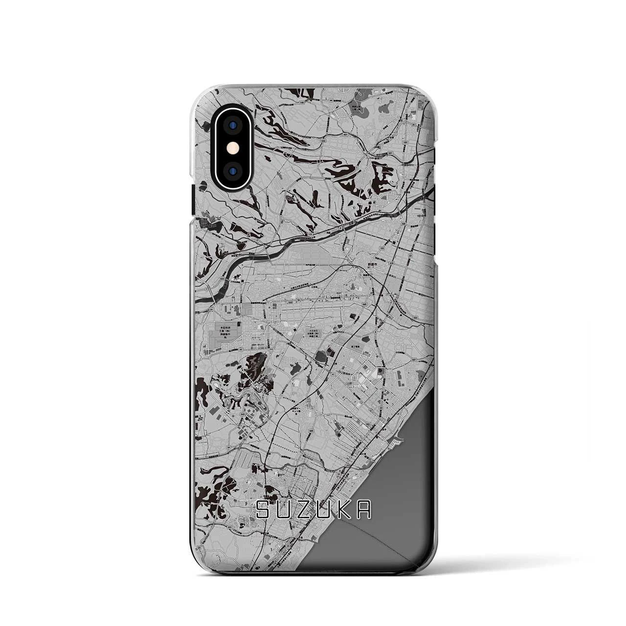 【鈴鹿（三重県）】地図柄iPhoneケース（クリアタイプ）