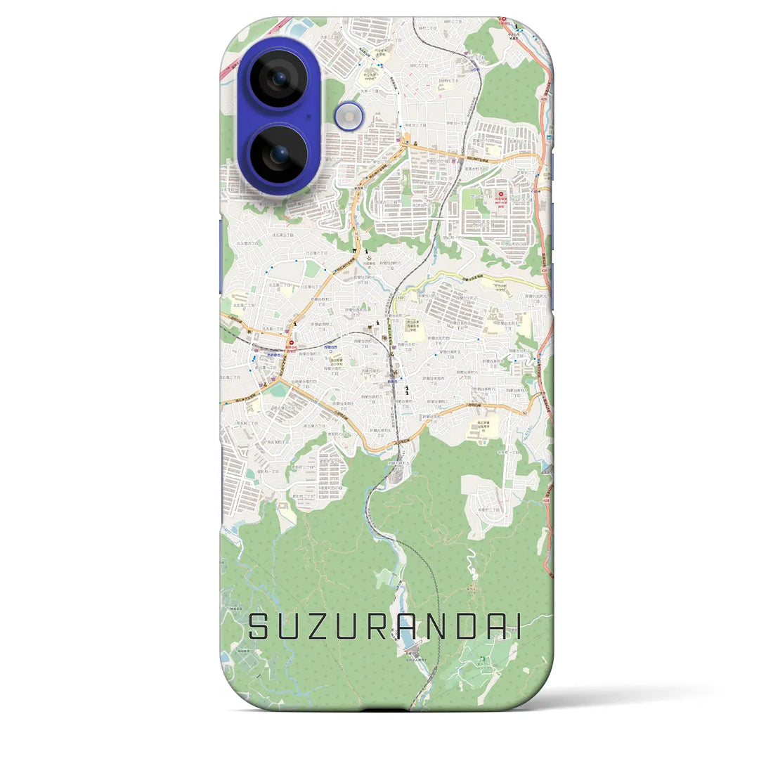 【鈴蘭台(兵庫県)】地図柄iPhoneケース(バックカバータイプ)ナチュラル・iPhone 16 Pro Max 用