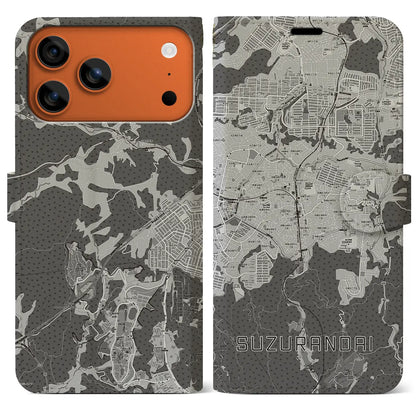 【鈴蘭台（兵庫県）】地図柄iPhoneケース（手帳タイプ）