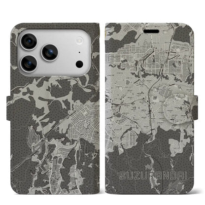 【鈴蘭台（兵庫県）】地図柄iPhoneケース（手帳タイプ）