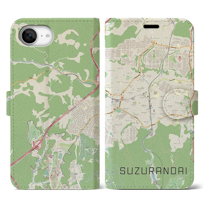 【鈴蘭台（兵庫県）】地図柄iPhoneケース（手帳タイプ）