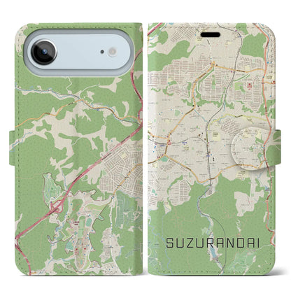 【鈴蘭台（兵庫県）】地図柄iPhoneケース（手帳タイプ）